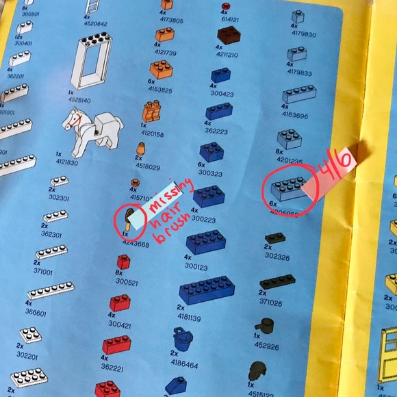 6 Missing Pcs LEGO 5560 Retired Large Pink Brick Box Bricks And More Set Horse - Picture 6 of 12